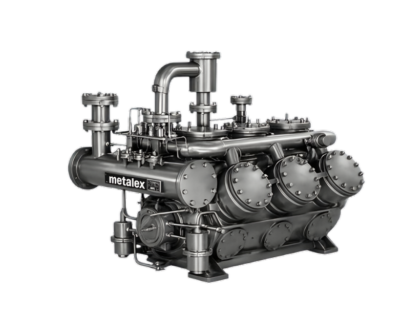 Water-cooled and air-cooled ammonia piston compressor options